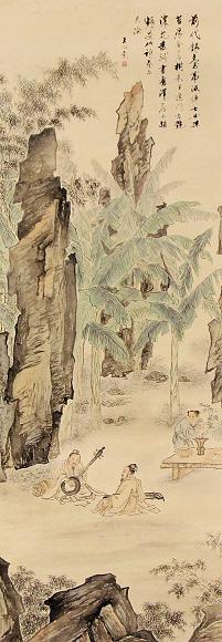 王心竟 人物 立轴 设色纸本