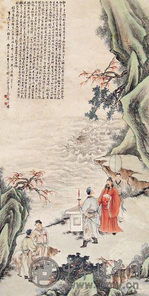 钱一海 丙寅(1926年)作 人物 立轴 设色纸本