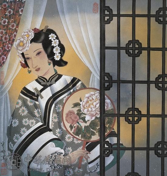 胡宁娜 踏青归 镜心 设色纸本