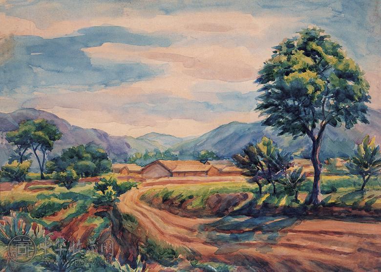 王济远风景 纸本水彩