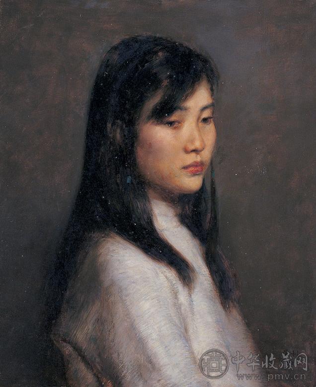 张利(写实画派) 1989年 肖像 布面 油画