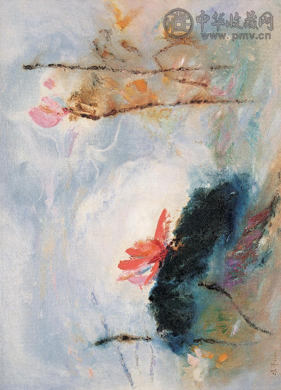 欧洋 2000年作 《秋荷之一》 布上油彩