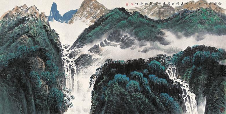 许钦松 辛巳(2001年)作 雨后晓色 镜心 设色纸本