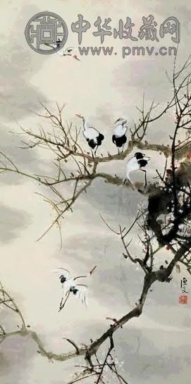 王渔父 梅鹤迎春 轴
