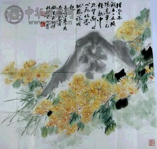 富华 花卉 镜心