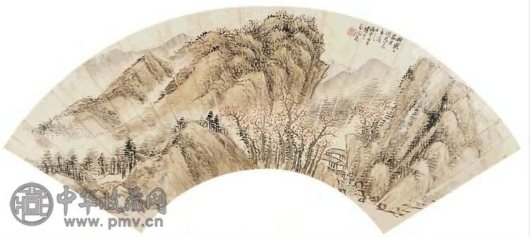 元隽 山水 扇面