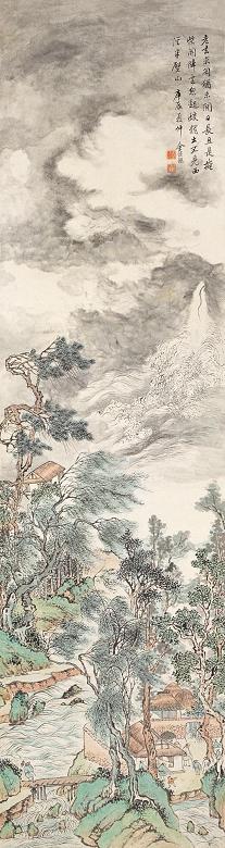 金德鉴 庚辰(1880年)作 云龙图 立轴 设色纸本