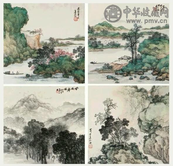 王恩隆 山水 册页 绢本