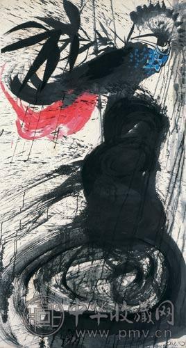 赵春翔 一九七二年作 霓裳舞衣 压克力 水墨纸本表于画布 镜框