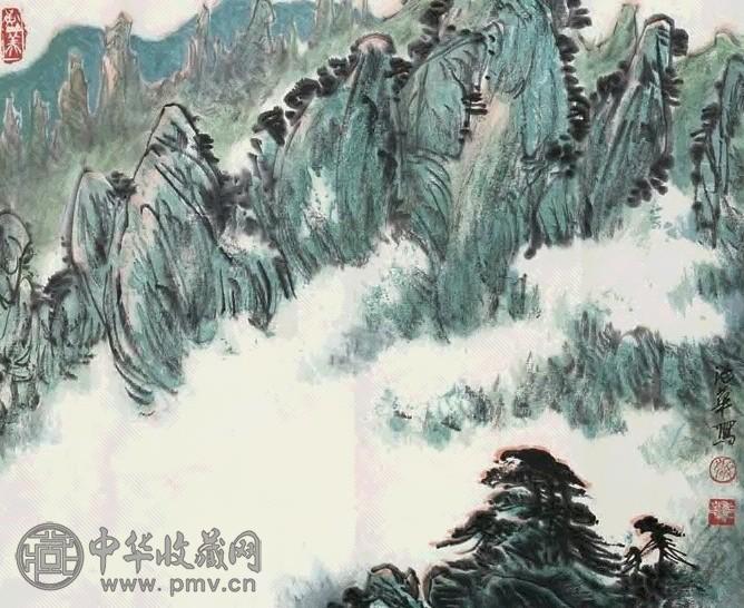 姚治华 青山恋 镜心 设色纸本