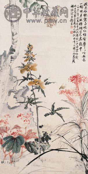 俞寄凡 张聿光 高峻等 丙申(1956年)作 九秋图 中堂 设色纸本