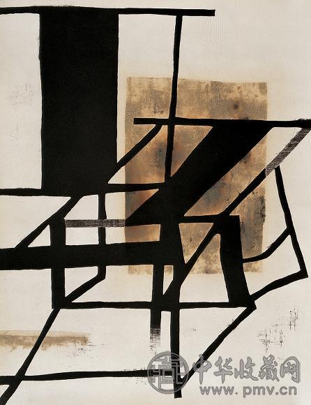 王怀庆 2003年作 自己与自己的影子 铜版 34/50