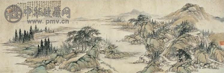 顾乐之 洞庭秋色 横幅 纸本设色