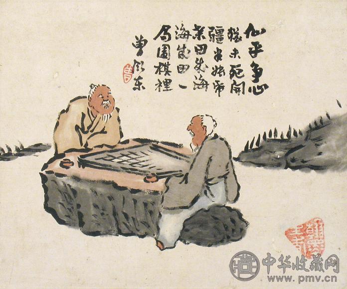 曾衍东 人物小品 镜心 设色纸本