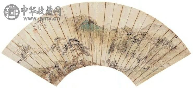 汪洛年 山水 扇面