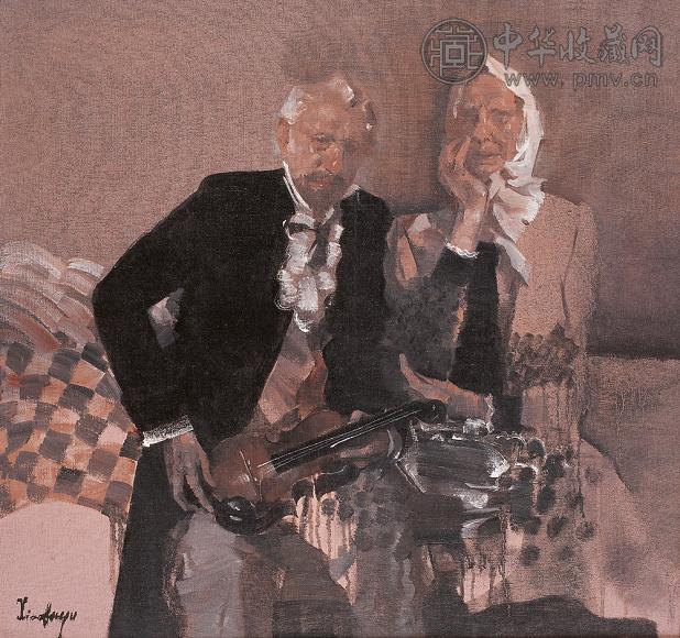 俞晓夫 小提琴的联想(又名《随想》) 布面油彩