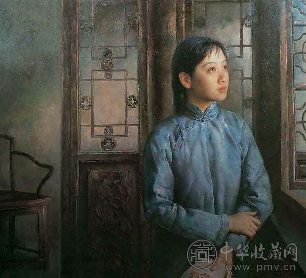 袁正阳 1996年 啼鸟枝头春寂寂 布面 油画