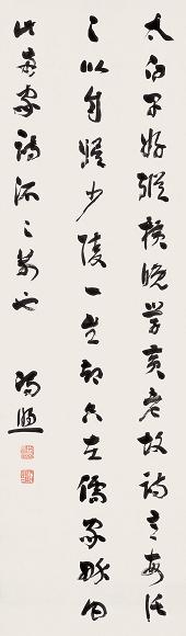 冯煦 丙戌(1886年)作 书法 立轴 水墨纸本