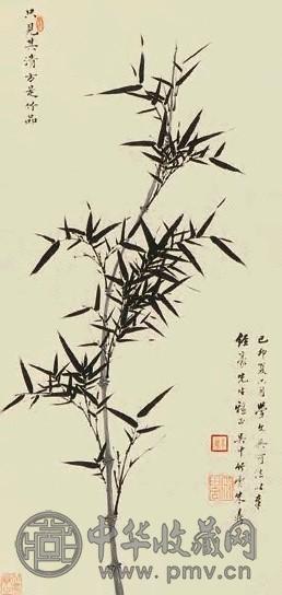 朱竹云 墨竹 立轴 纸本