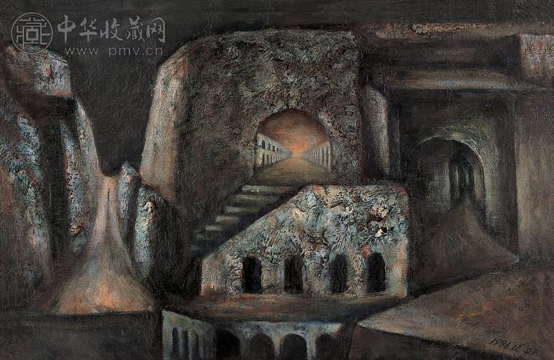 丁方 梦幻城堡 布面油画