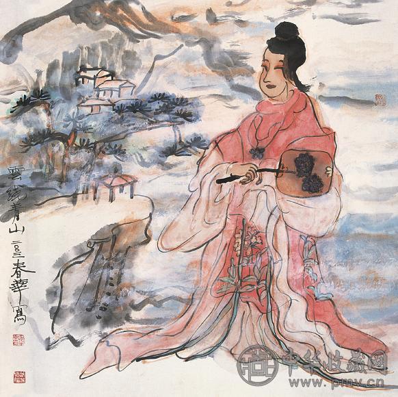 杨春华 云绕青山 镜心 纸本