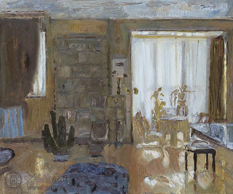 戴士和 2006年作 室内．阳光 布面油画