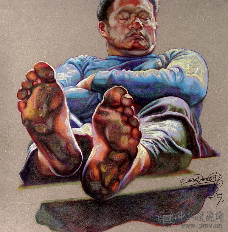 赵晓东 2006年作 喝麻了 色粉