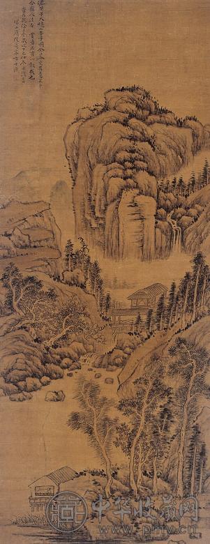 方士庶 秋山亭子图