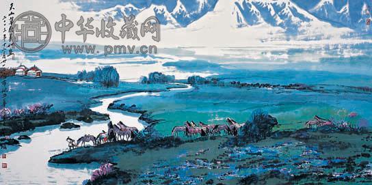 官布 姚治华 天山草原美如画 镜心 设色纸本