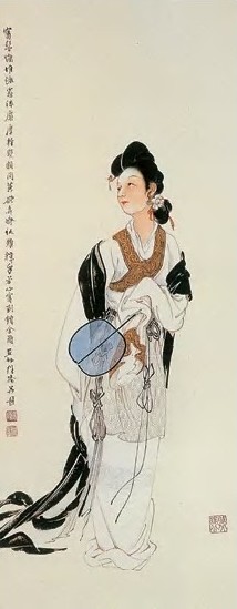 徐燕荪 纨扇仕女图 轴