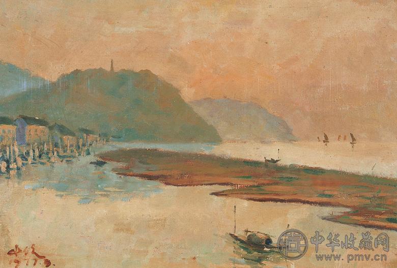 艾中信 1977年作 风景 油彩·纸本