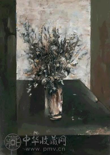 郭伟 花卉 油彩画布