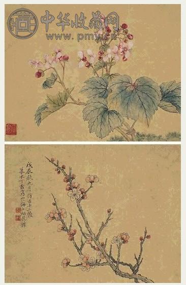 丁慕冰 草虫 册页(12开)