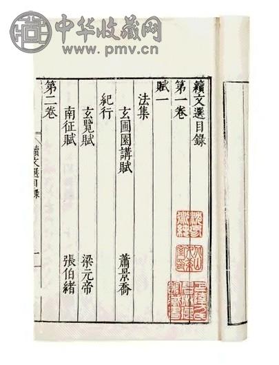 明 胡震亨撰 续文选十四卷