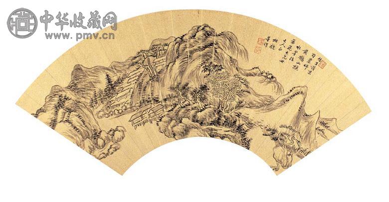 董耀 山水 扇片