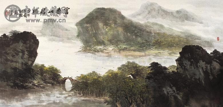 胡振郎 1990年作 富春山居图 镜心 设色纸本