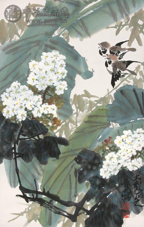 王晋元 花鸟 立轴 纸本