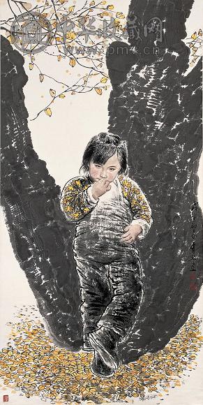 王有政 戊寅(1998年) 春光 立轴 设色纸本