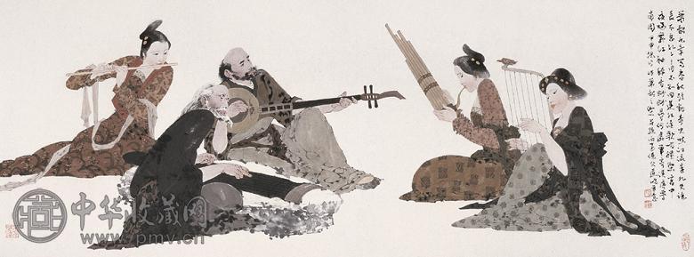 沈道鸿 2004年作 箫韶九章 镜心 设色纸本