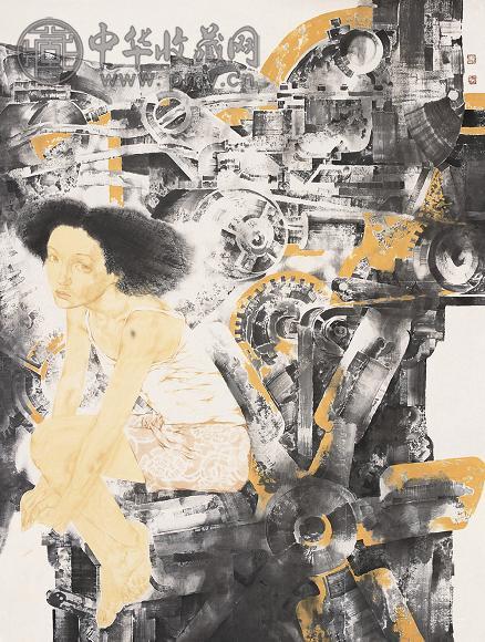 刘胜军 异域空间 镜心 设色纸本