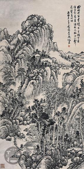 吴澂 山水 立轴 水墨纸本