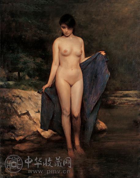 张利 裸女 油画 画布