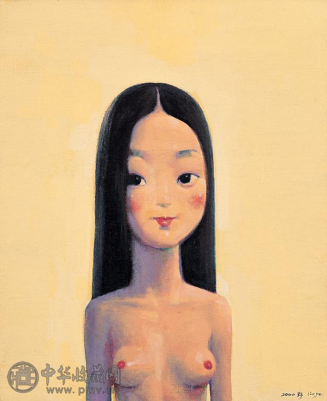 刘野 2000年作 她是那么美 布面 油画