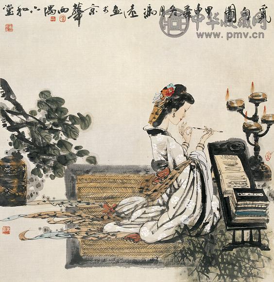 冯远 2004年作 觅句图 立轴 纸本设色