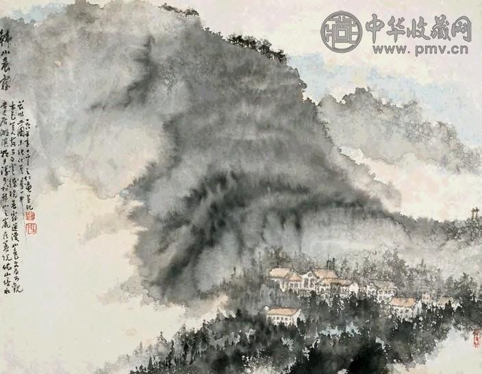 张之仁 1985年作 韩山晨雾 镜心 设色纸本