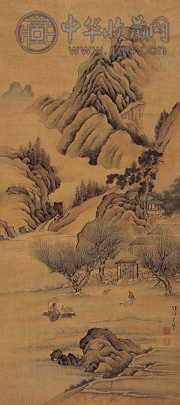 黄璧 山水 立轴 设色绢本