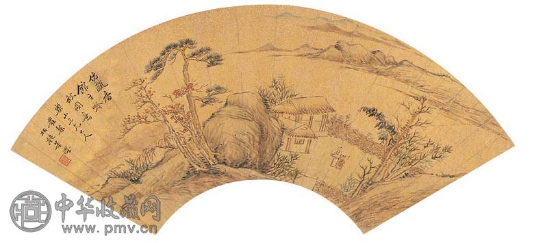 董耀 山水 扇片