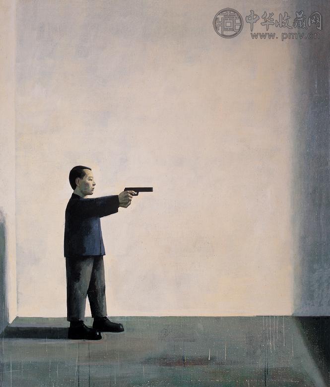 刘野 1994年作 自画像 布面 油画