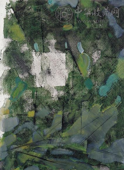 王劼音 2000年 绿荫 布面油画