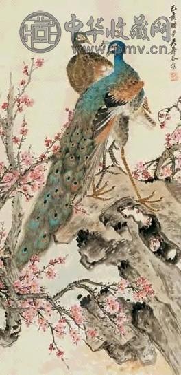 吴寿谷 己亥(1959年)作 花鸟 立轴 设色绢本